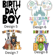 Load image into Gallery viewer, DTF BIRTHDAY TRANSFERS - PACK OF 10 VARIOUS DESIGNS
