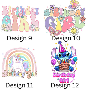 DTF BIRTHDAY TRANSFERS - PACK OF 10 VARIOUS DESIGNS