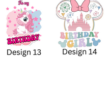 Load image into Gallery viewer, DTF BIRTHDAY TRANSFERS - PACK OF 10 VARIOUS DESIGNS
