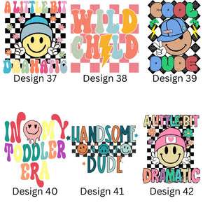 Children's Slogan T-Shirt. Various Colours & Designs