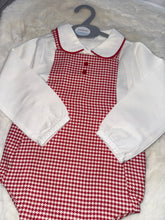 Load image into Gallery viewer, Red Gingham Romper
