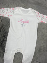 Load image into Gallery viewer, Personalised Children&#39;s/Baby Embroidered Babygrow/Sleepsuit
