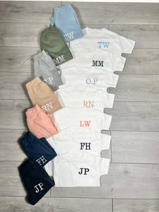 Personalised Children's Embroidered Jogger & T-Shirt Set (Various Colours)