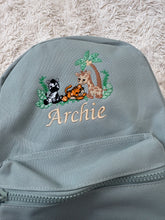 Load image into Gallery viewer, Personalised Children's Safari Embroidered Backpack/Rucksack
