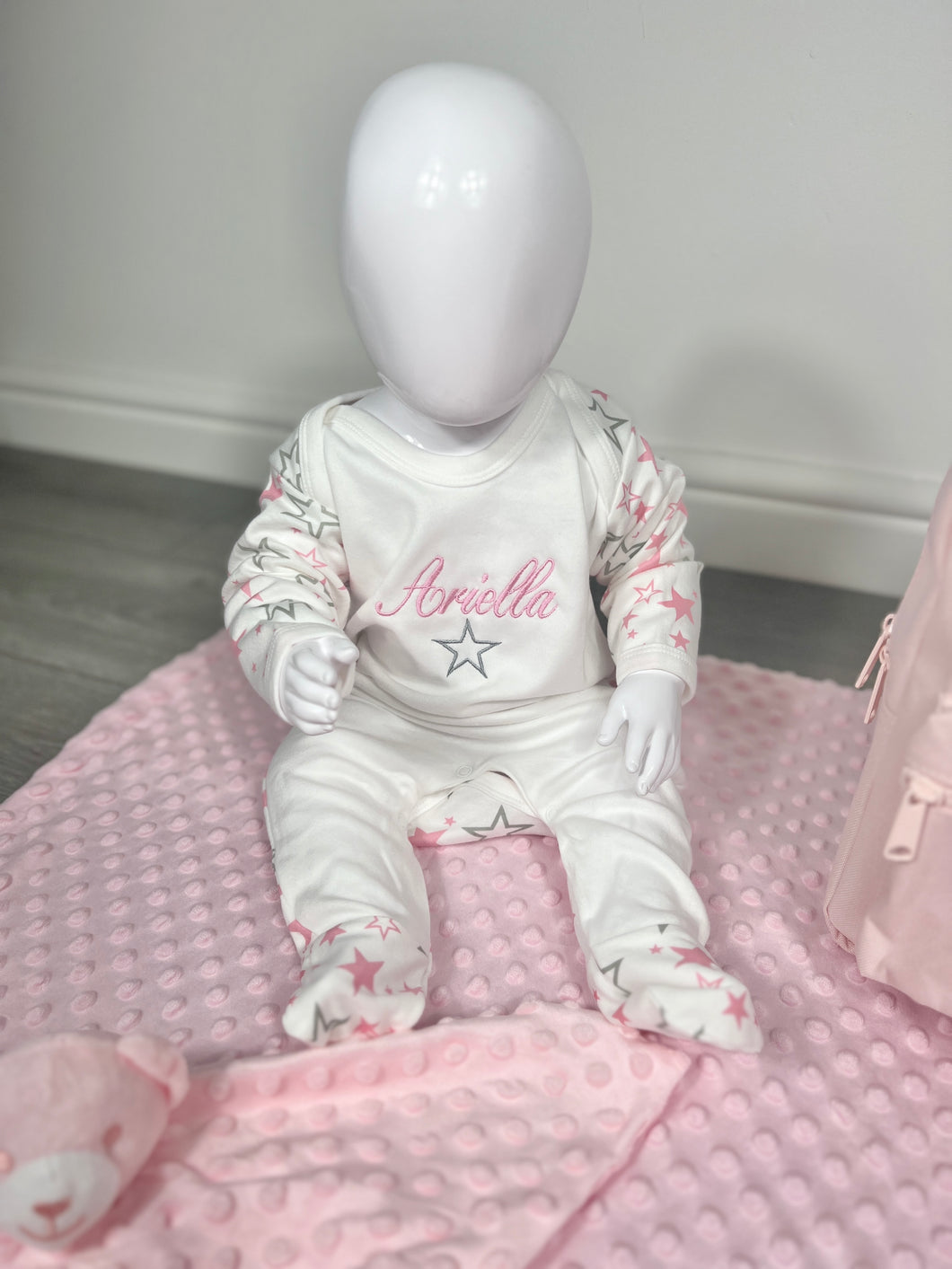 Personalised Children's/Baby Embroidered Babygrow/Sleepsuit