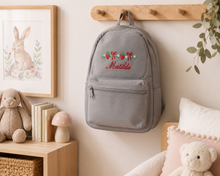 Load image into Gallery viewer, Personalised Children's Strawberry Embroidered Backpack/Rucksack
