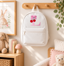 Load image into Gallery viewer, Personalised Children's Embroidered Cherry Initial Backpack/Rucksack l
