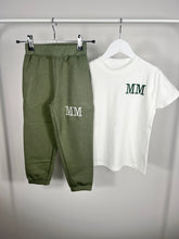 Load image into Gallery viewer, Personalised Children&#39;s Embroidered Jogger &amp; T-Shirt Set (Various Colours)
