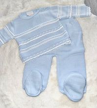 Load image into Gallery viewer, Baby Boy Blue knitted set
