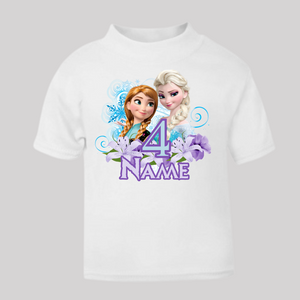 Personalised Children's Girl's Birthday T-Shirt. (Various Colours Available)