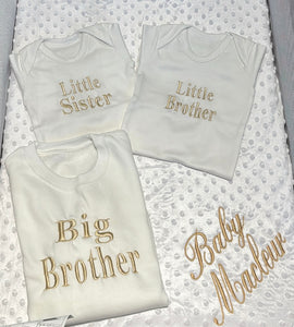 Personalised Embroidered Sibling Sweatshirt