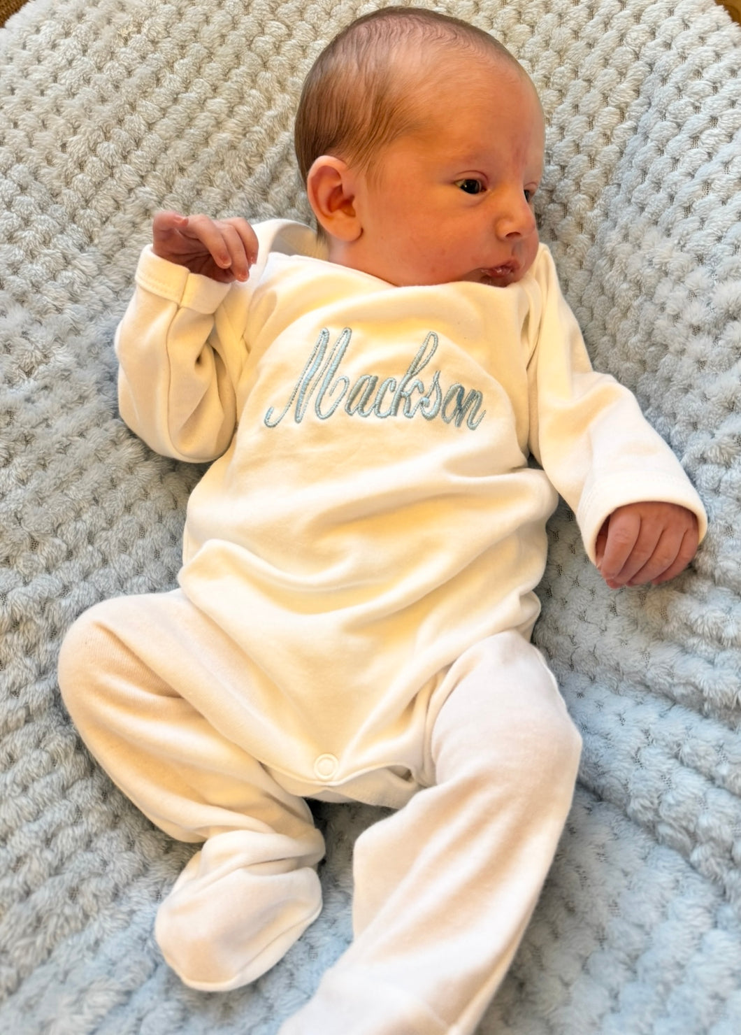 Personalised Embroidered Babygrow