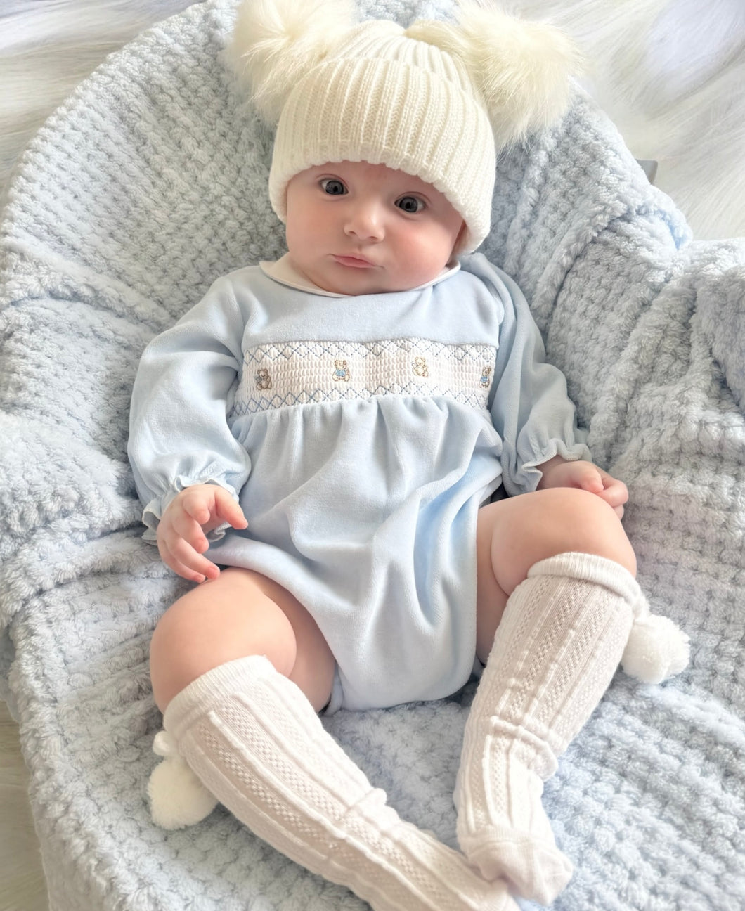 Teddy Smocked Romper