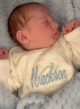 Load image into Gallery viewer, Personalised Embroidered Babygrow
