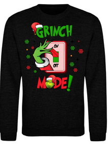 Adults Grinch Mode Christmas Jumper.