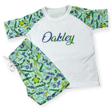 Load image into Gallery viewer, Personalised Children&#39;s Embroidered Under Sea Short Pyjamas
