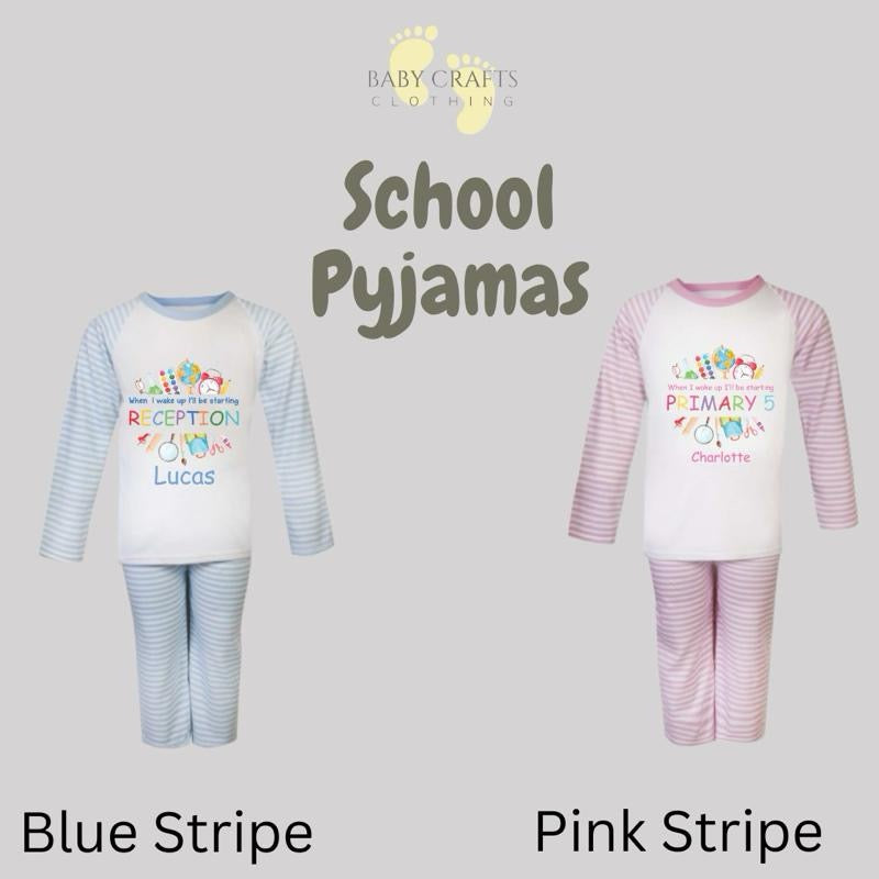Children's Back To School Stripe Pyjamas