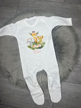 Load image into Gallery viewer, Personalised Children&#39;s/Baby Safari Babygrow
