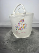 Load image into Gallery viewer, Personalised Children&#39;s Unicorn Storage Basket
