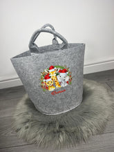 Load image into Gallery viewer, Personalised Children&#39;s Christmas Safari Animals Storage Basket
