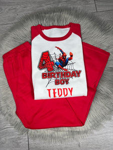 Personalised Children's Spider Birthday Pyjama's