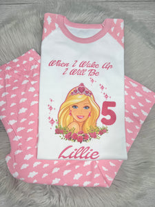 Personalised Children's Doll Birthday Pyjama's