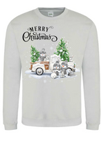 Load image into Gallery viewer, Adults Snowman Truck Christmas Jumper.
