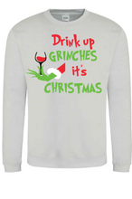 Load image into Gallery viewer, Adults Drink Up Grinches Christmas Jumper.
