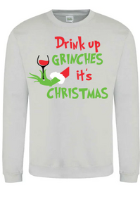 Adults Drink Up Grinches Christmas Jumper.