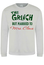 Load image into Gallery viewer, Adults The Grinch Marries Mrs Claus Christmas Jumper.
