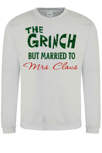 Adults The Grinch Marries Mrs Claus Christmas Jumper.