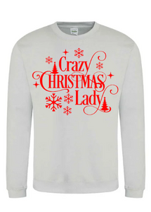 Adults Crazy Christmas Lady Christmas Jumper.