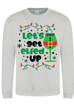 Load image into Gallery viewer, Adults Lets Get Elfed Up Christmas Jumper
