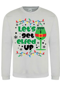 Adults Lets Get Elfed Up Christmas Jumper