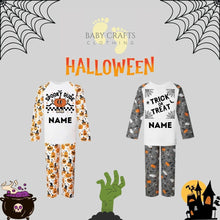 Load image into Gallery viewer, Personalised Children&#39;s Halloween Slogan Pyjamas
