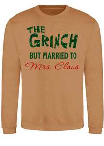 Adults The Grinch Marries Mrs Claus Christmas Jumper.