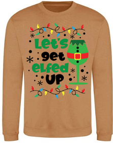 Adults Lets Get Elfed Up Christmas Jumper