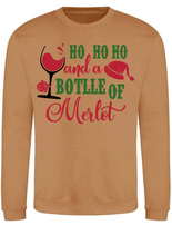 Load image into Gallery viewer, Adults Ho Ho Merlot Christmas Jumper.
