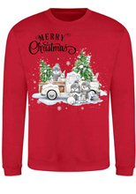 Load image into Gallery viewer, Adults Snowman Truck Christmas Jumper.
