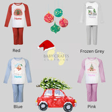 Load image into Gallery viewer, Personalised Children&#39;s Christmas Slogan Raglan Pyjamas
