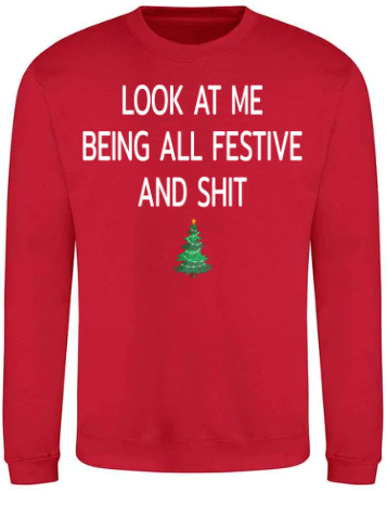 Adults Festive & Sh*t Christmas Jumper.