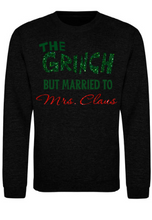 Load image into Gallery viewer, Adults The Grinch Marries Mrs Claus Christmas Jumper.
