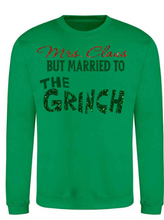 Load image into Gallery viewer, Adults Mrs Claus Marries The Grinch Christmas Jumper.
