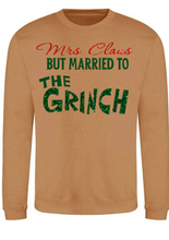 Load image into Gallery viewer, Adults Mrs Claus Marries The Grinch Christmas Jumper.
