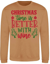 Load image into Gallery viewer, Adults Better With Wine Christmas Jumper.
