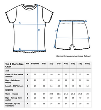 Load image into Gallery viewer, Personalised Children&#39;s Embroidered Ribbed Frill Short Set.
