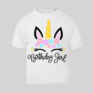 Birthday Girl Unicorn T-Shirt. (Various Colours Available)