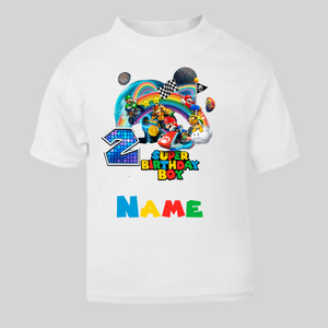 Personalised Children's Boy's Birthday T-Shirt. (Various Colours Available)