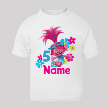 Load image into Gallery viewer, Personalised Children&#39;s Girl&#39;s Birthday T-Shirt. (Various Colours Available)
