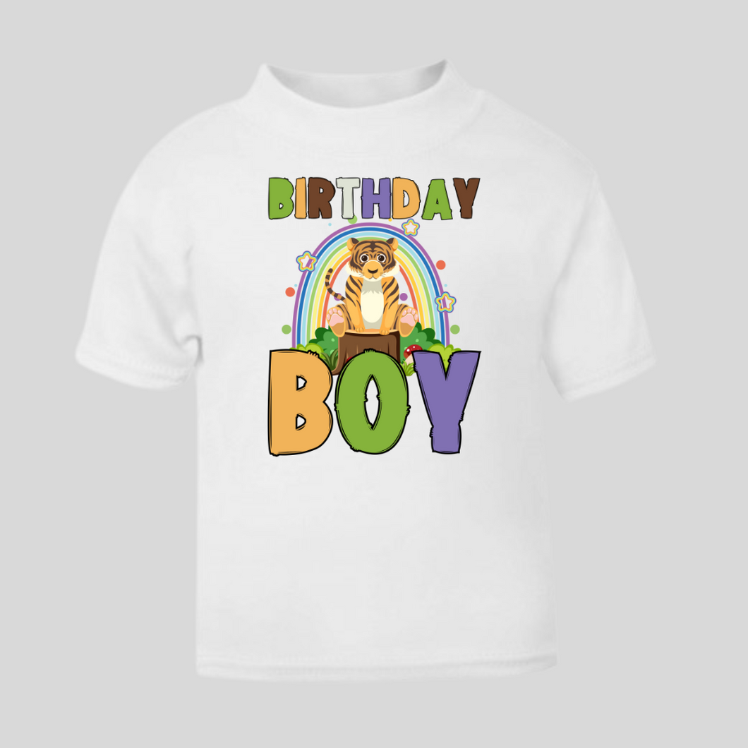 Tiger Birthday Boy T-Shirt. (Various Colours Available)
